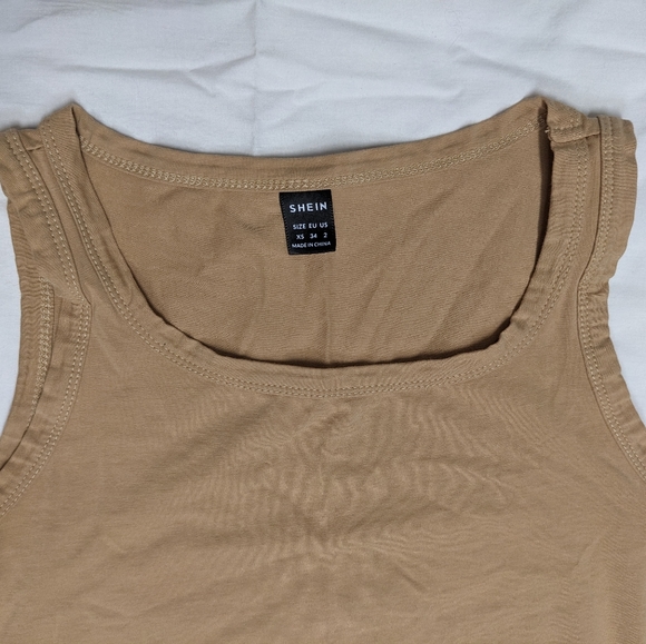 Shein Nude Bodycon Mini Dress - Picture 6 of 7